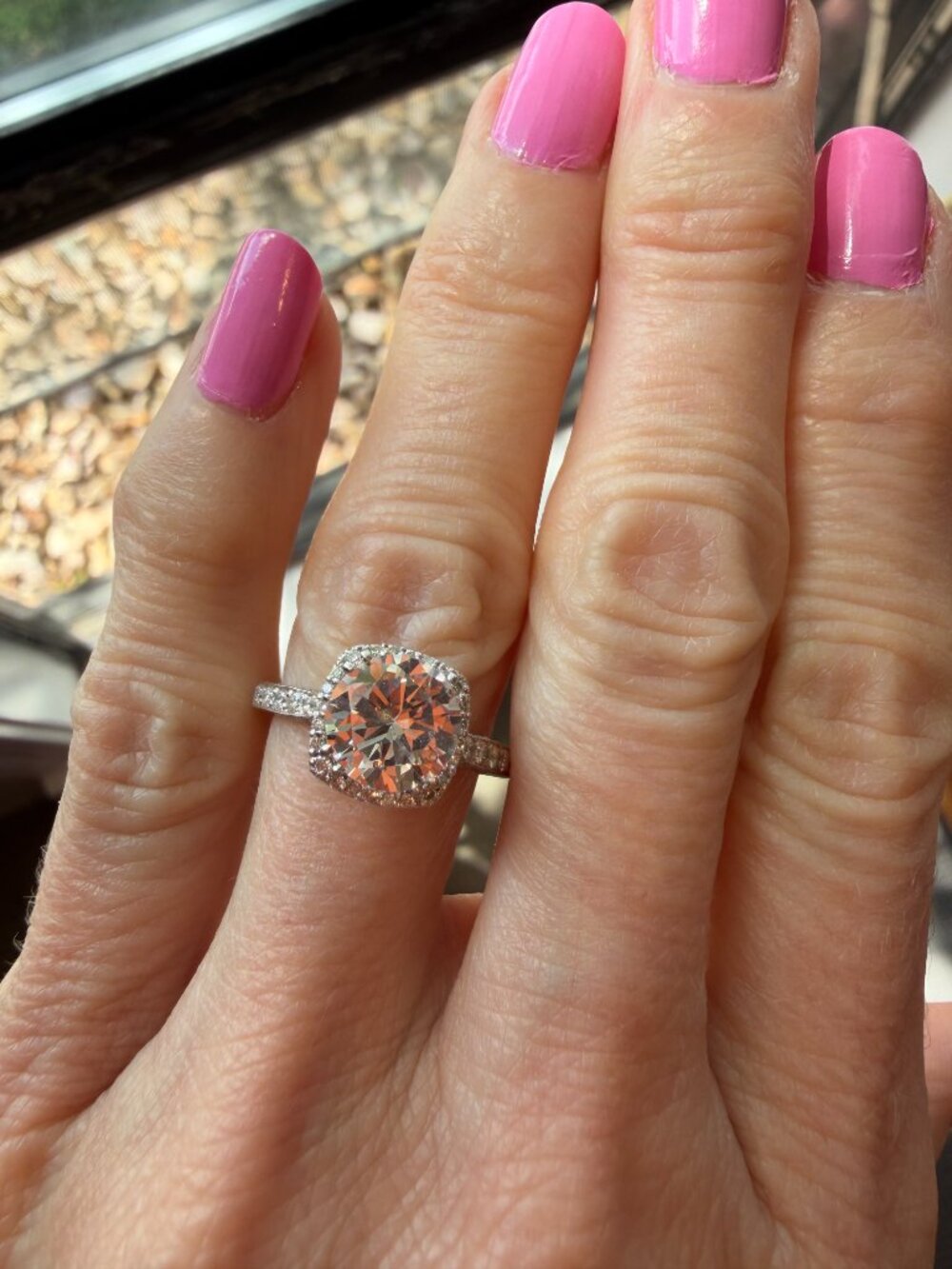 Tacori Platinum Halo Dantela Semi-Mount Engagement Ring Fits ~2ct Diamond